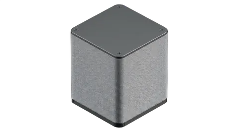 otoria speaker with a closed metal top and woven fabric sides